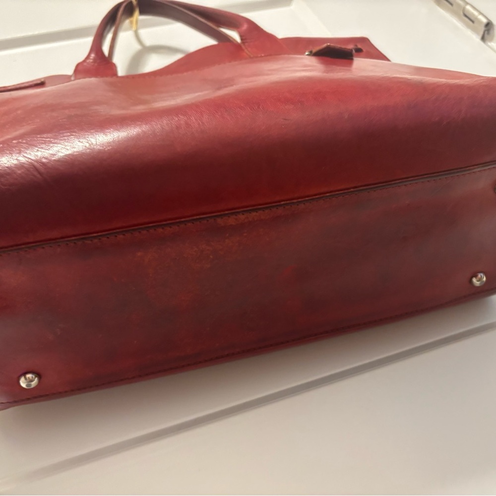 Dooney & Bourke Rich Red Leather Tote - Picture 4 of 5